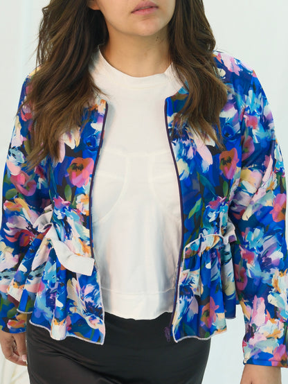 Orchid jacket - floral blue